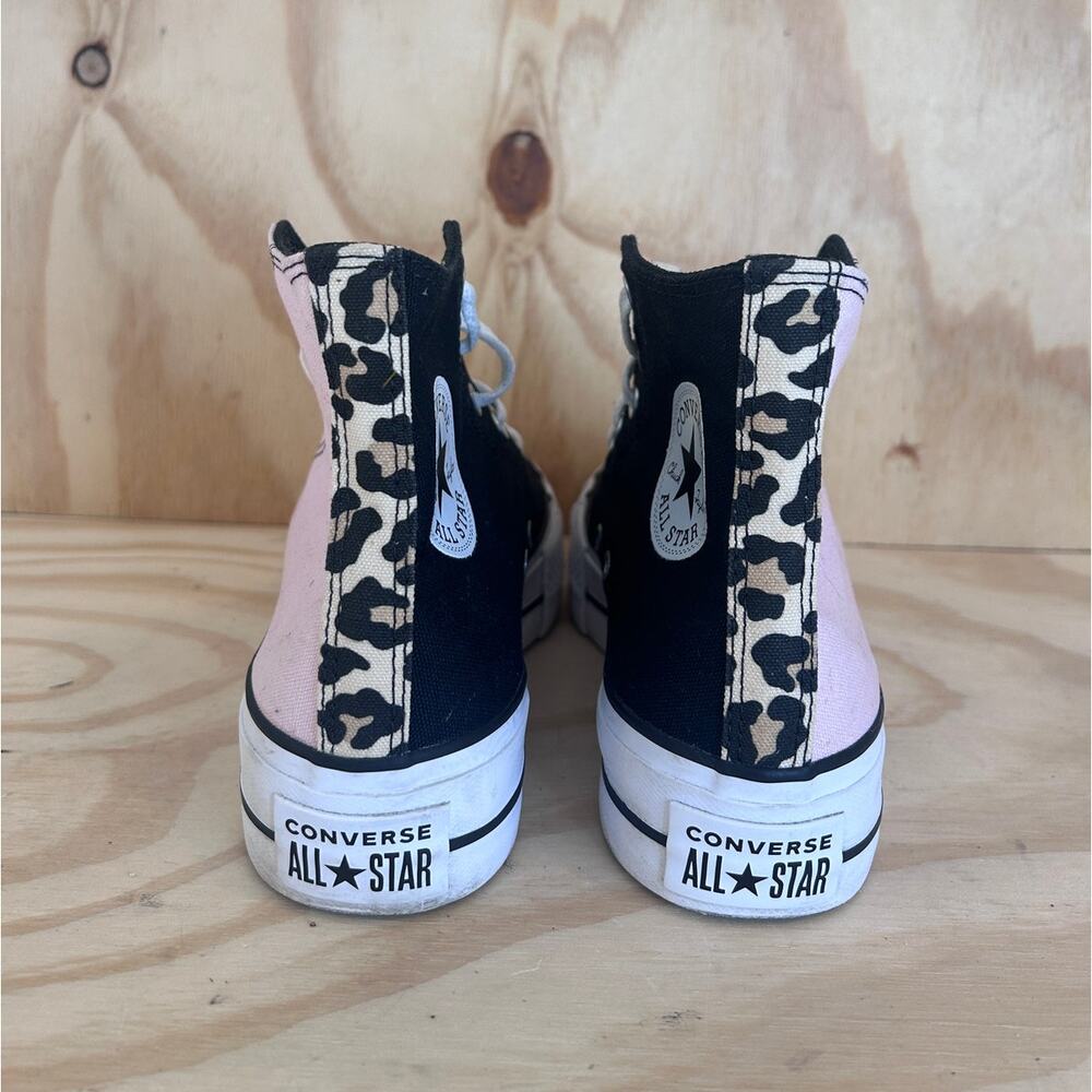Converse All Star CT Lift Platform Print Sneakers Black/Pink Women's 7.5-569005C - Picture 7 of 10